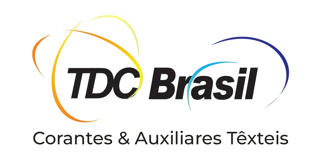 Logotipo TDC BRASIL — empresa referência em corantes e produtos auxiliares têxteis